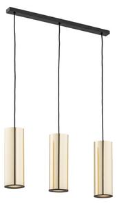 Argon 1486 - Lustr na lanku LINEA 3xE27/15W/230V mosaz/černá