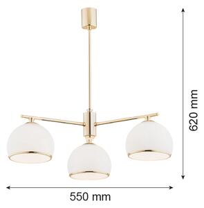 Argon 1488 - Lustr na tyči MARBELLA 3xE27/15W/230V mosaz