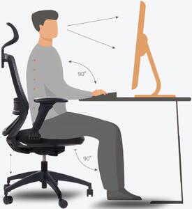 Kancelářská židle MERCURY SWIFT ČERNÝ PLAST, ČERNÁ – ergonomická, , 1054700