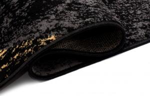 Makro Abra Moderní kusový koberec CHEAP K855G černý žlutý Rozměr: 80x150 cm