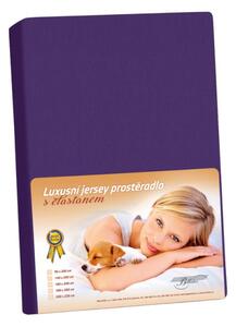 Bellatex Prostěradlo Jersey LUX Švestkové - 90x200 cm