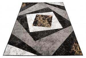 Makro Abra Moderní kusový koberec CHEAP K855G černý žlutý Rozměr: 120x170 cm