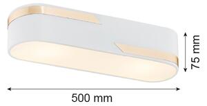 Argon 6003 - Stropní svítidlo TONI 3xE27/15W/230V bílá/zlatá