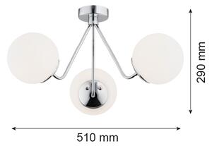 Argon 1477 - Přisazený lustr TOMAR 3xE27/15W/230V lesklý chrom