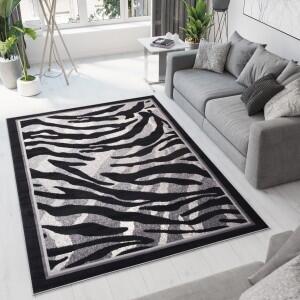 Makro Abra Kusový koberec CHEAP 6601C černý krémový Rozměr: 130x190 cm