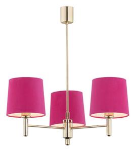 Argon 1498 - Lustr na tyči PONTE 3xE27/15W/230V růžová/mosaz