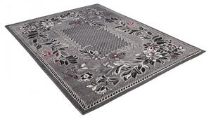 Makro Abra Kusový koberec CHEAP 7192B Květy tmavě šedý Rozměr: 250x350 cm