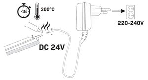 LED Pásek NEON 5m LED/40W/24V oranžová IP65