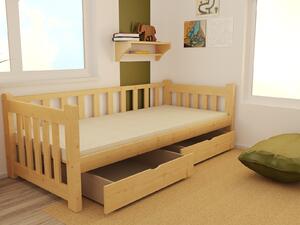 Dětská postel DP 035 XL (Barva dřeva: surové dřevo, Rozměr: 120 x 200 cm)