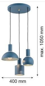 Argon 1471 - Lustr na lanku SINES 3xE27/15W/230V modrá