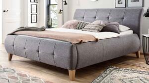 Luxusní čalouněná postel MATHEO s úložným prostorem, nohy DUB, 180x200 cm