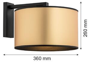 Argon 4295 - Nástěnná lampa KARIN 1xE27/15W/230V mosaz/černá