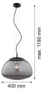 Argon 4350 - Lustr na lanku TRINI 1xE27/15W/230V pr. 40 cm černá