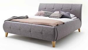 Luxusní čalouněná postel MATHEO s úložným prostorem, nohy DUB, 180x200 cm