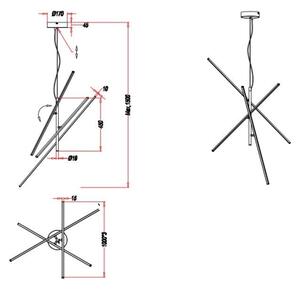 Trio - LED Stmívatelný lustr na lanku TIRIAC 3xLED/8,5W/230V bílá