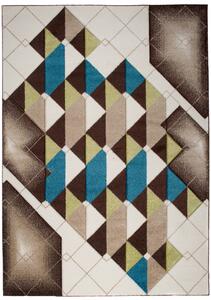 Makro Abra Kusový koberec SUMATRA C468A hnědý bílý modrý Rozměr: 140x190 cm
