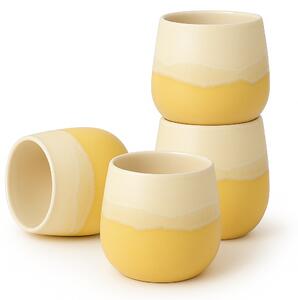 Sada keramických šálků "Fuji Yellow", 4ks, Goodwei