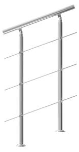 Deuba Schodišťové zábradlí 3 vzpěry - 80 cm