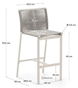 Zahradní barová židle ilupa 65 cm bílá