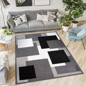 Makro Abra Moderní kusový koberec CHEAP T968A tmavě šedý Rozměr: 160x220 cm