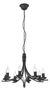 Lustr na řetězu LUCY 8xE14/60W/230V černá