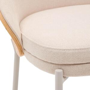 Barová židle meya 77 cm chenille béžová