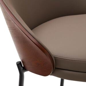Barová židle meya 77 cm tmavě hnědá