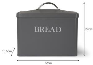 Garden Trading Kovový chlebník Bread Bin - Charcoal GAT133