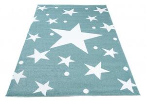 Makro Abra Kusový koberec 1387A A7C LUX VERSO 65 Hvězdy modrý Rozměr: 160x220 cm