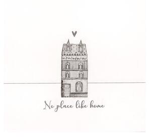 Papírové ubrousky s motivem domečku a nápisem No Place Like Home (20 ks) – 33x33 cm