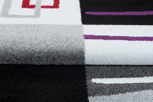 Makro Abra Kusový koberec LUX VERSO 4131A A7A šedý / černý Rozměr: 160x220 cm