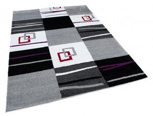 Makro Abra Kusový koberec LUX VERSO 4131A A7A šedý / černý Rozměr: 160x220 cm