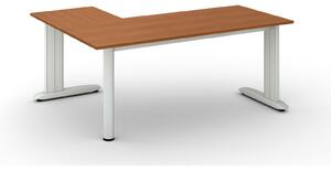 Rohový kancelářský stůl PRIMO FLEXIBLE, 180x140 cm, třešeň
