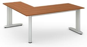 Rohový kancelářský stůl PRIMO FLEXIBLE, 180x180 cm, třešeň