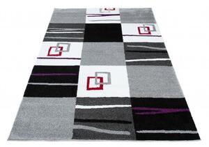 Makro Abra Kusový koberec LUX VERSO 4131A A7A šedý / černý Rozměr: 80x150 cm