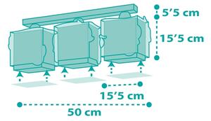 Dalber 63443 - Dětské stropní svítidlo MERMAIDS 3xE27/60W/230V