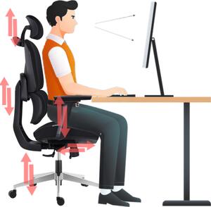 Mercury Ergonomická kancelářská židle DAKOTA BLACK, černá