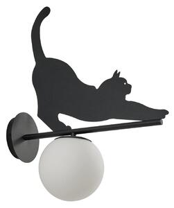 Venkovní svítidla Lindby, Katti Cat, stmívatelné, Černá, Balkon, Kov, Venkovský / rustikální
