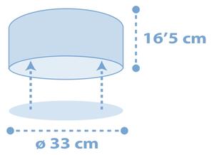 Dalber 82216T - Dětské stropní svítidlo STAR LIGHT 2xE27/60W/230V modrá