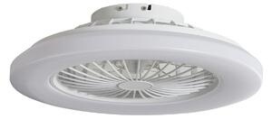 Stropní ventilátor Vedin LED, Ø 49 cm, bílý, CCT Lindby, Vedin, stmívatelné, Bílá, Obývací pokoj, Plast, Moderní