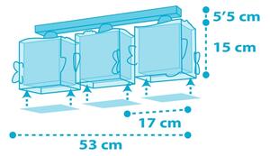 Dalber 63473 - Dětské stropní svítidlo BABY SHARK 3xE27/60W/230V