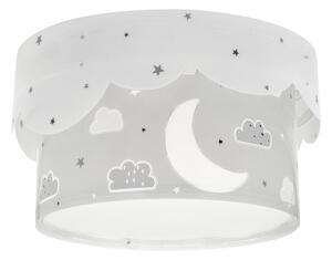 Dalber 61236E - Dětské stropní svítidlo MOON 2xE27/60W/230V šedá