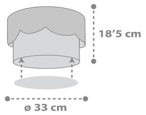 Dalber 61236E - Dětské stropní svítidlo MOON 2xE27/60W/230V šedá