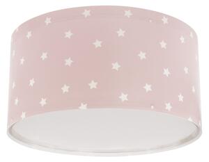 Dalber 82216S - Dětské stropní svítidlo STAR LIGHT 2xE27/60W/230V růžová