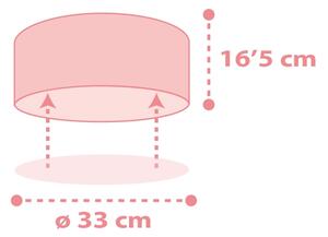 Dalber 82216S - Dětské stropní svítidlo STAR LIGHT 2xE27/60W/230V růžová
