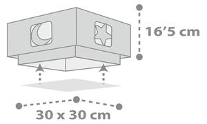 Dalber 63236E - Dětské stropní svítidlo MOONLIGHT 2xE27/60W/230V šedá