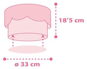 Dalber 61236S - Dětské stropní svítidlo MOON 2xE27/60W/230V růžová