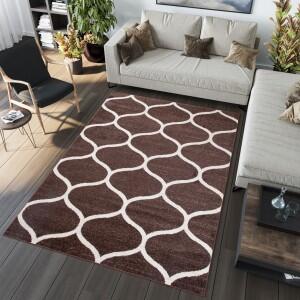 Makro Abra Kusový koberec SARI E665A hnědý Rozměr: 300x400 cm