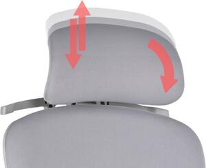 Mercury Ergonomická kancelářská židle DAKOTA GREY, šedé plasty