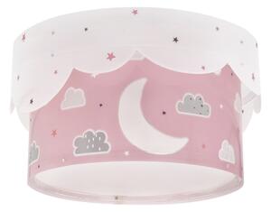 Dalber 61236S - Dětské stropní svítidlo MOON 2xE27/60W/230V růžová